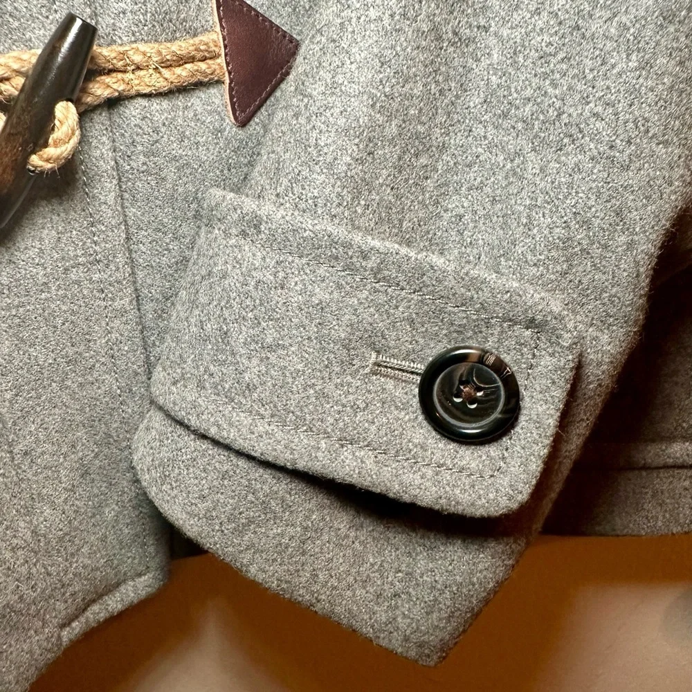 J. Crew gray classic duffle coat with toggles Size 12 - Picture 6 of 16